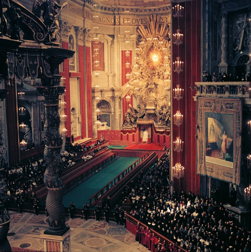 The Second Vatican Council in session at St Peter's Basilica
